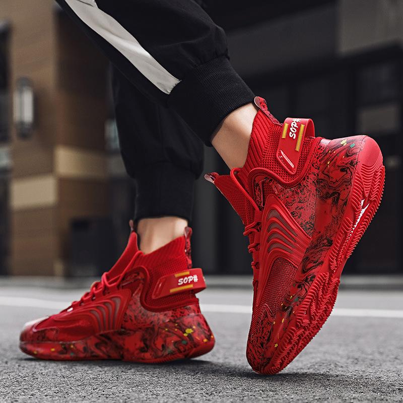 Sneakers Men's 2025 Spring and Autumn New Korean Version Mesh Breathable Comfortable Casual Shoes Personalized Fashion Student Running Shoes