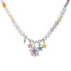 Dopamine Colorful Beaded Star Pendant Necklace & Bracelet Set for Women - Versatile, Trendy, and Stylish.