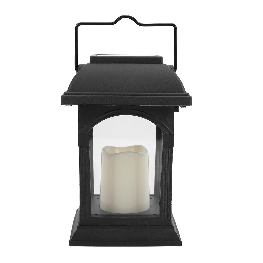 Solar Hanging Lantern LED Light Garden Lamp with Flickering Flameless Candle Rainproof Outdoor Hanging Candle Lantern