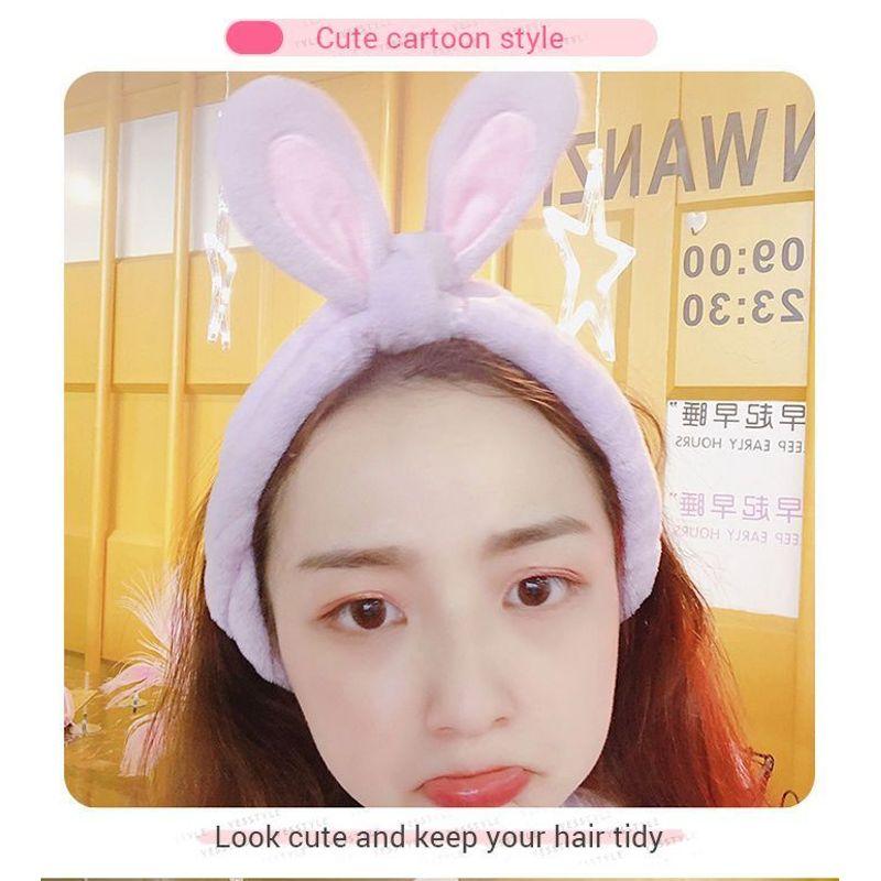 Yunikon - Faixa de Cabelo com Orelhas de Coelho para Lavar o Rosto