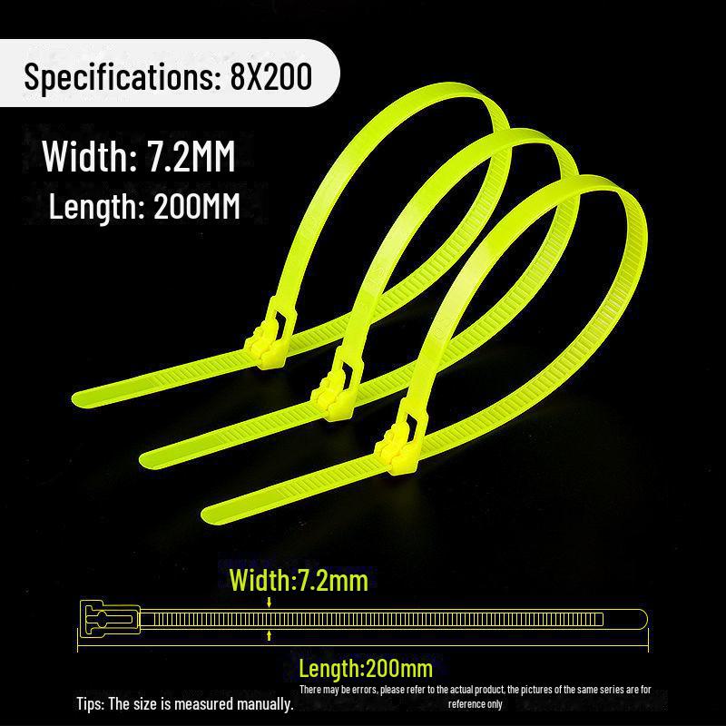 Reusable Nylon Cable Tie with Releasable Buckle - Black & White