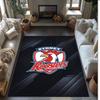 Sydney Roosters Kristall-Samt-Teppich Weich Anti?Rutschfeste Fußmatte Bequemer Wohnzimmer Schlafzimmer Dekor Teppich
