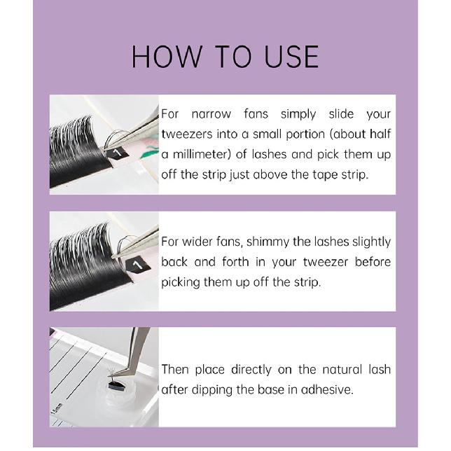 Easy Fanning Lashes 8-25mm Volume Russe Autofan Cilios Soft Professional Eyelash Extension Faux Natural Individual Eyelashes