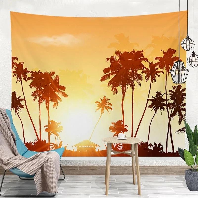 Sunset Beach Landscape Pattern Tapestry Fashion Home Decor Bedroom Living Room Tapestry