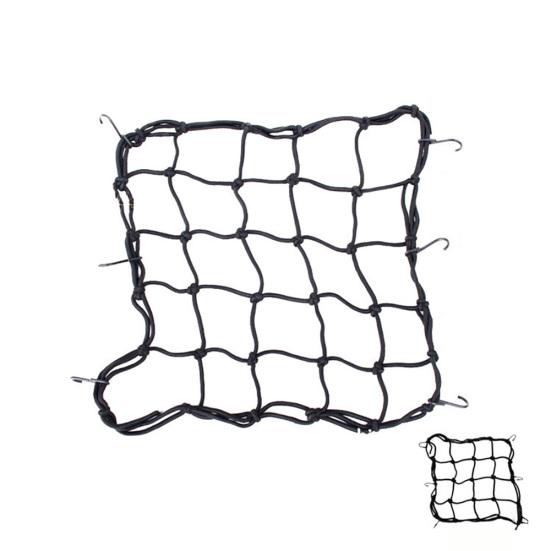 Motorcycle Bike 6 Hooks Fuel Tank Luggage Helmet Holder Mesh Web Elastic Net
