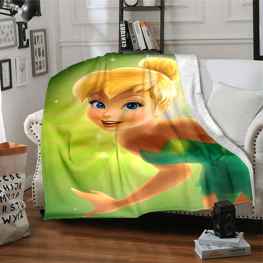 1pc T-Tinkerbell1 Blanket, Gift, for Men and Women, Soft Blanket, Good for Sofa Bed Couch Travel, Lightweight Flannel Blanket