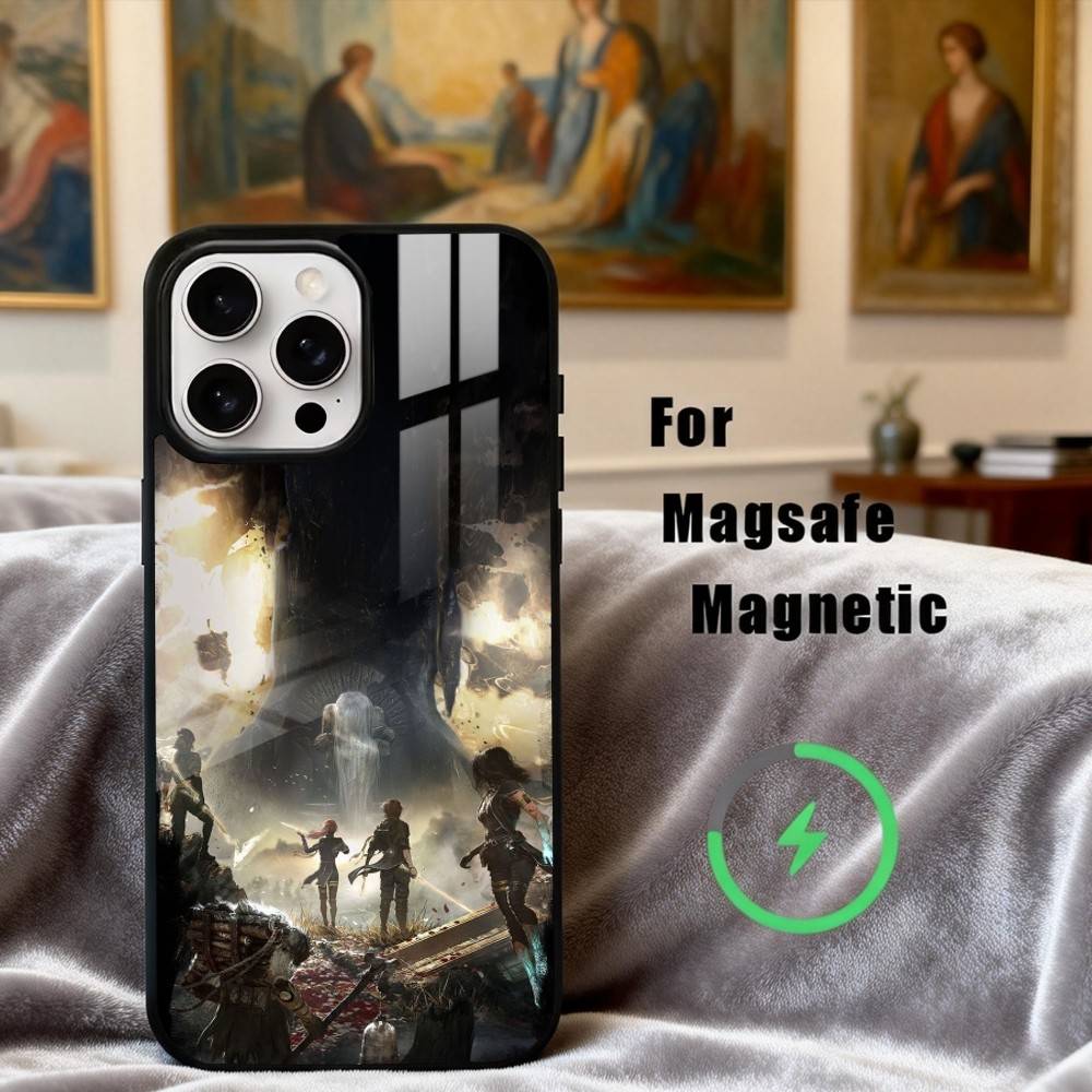 

Game Clair O-Obscur Expedition 33 Phone Case For iPhone17,16,15,14,13,12,11 Plus,Pro Max Magnetic For Magsafe Wireless Charging iphone16e