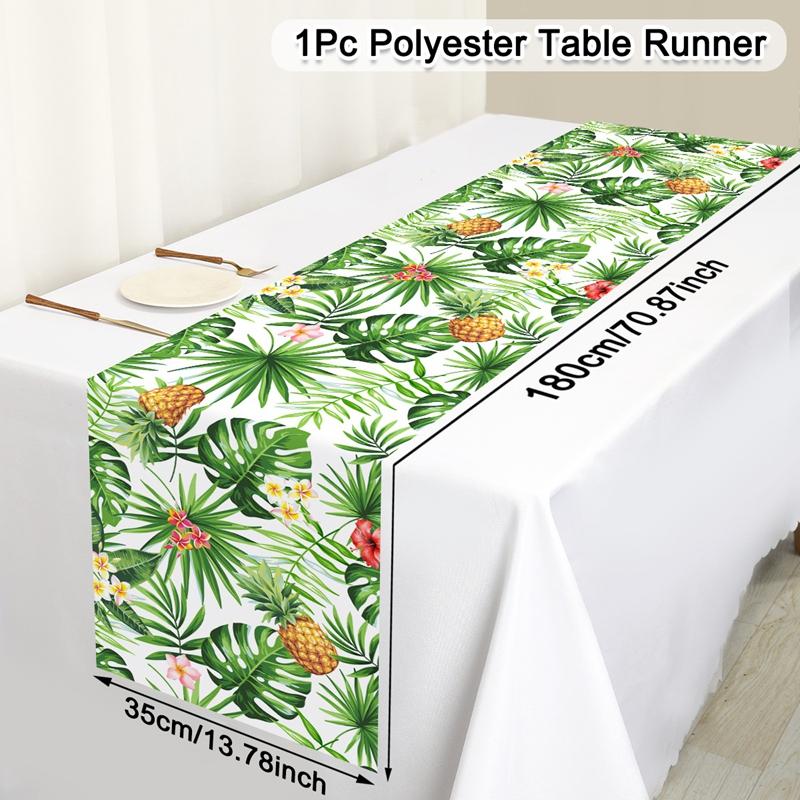 Hawaiian Party Decoration Palm Leaves Disposable Tablecloth Table Cover Tropical Summer Beach Supplies Luau Birthday Party decor