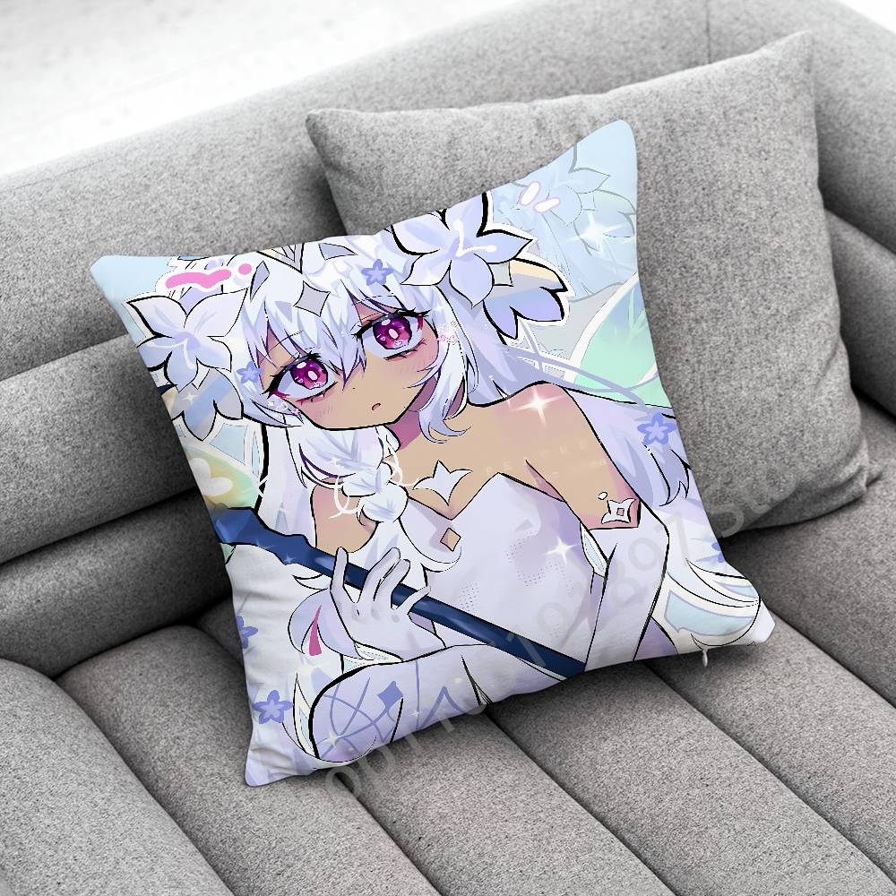 White lily C-Cookie Run Kingdom Throw Pillow Case For 30x30cm 40x40cm 45x45cm 50x50cm 55x55cm Square Sofa Pillowcase Shell