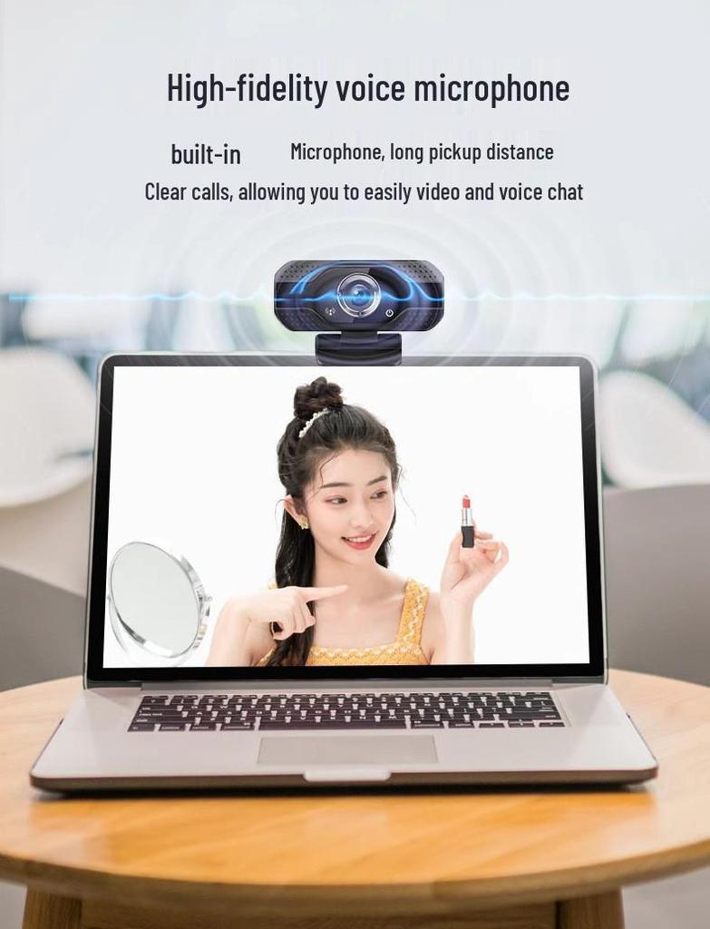 HD Conference Camera for Online Classes, Live Streaming, Gaming & Video Calls on Desktop/Laptop