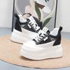 Fashion 10CM Platform Heel Wedge Shoes Sneakers Pumps White Platform Air Mesh Hollow Pumps Shoes Women Zapatos De Mujer
