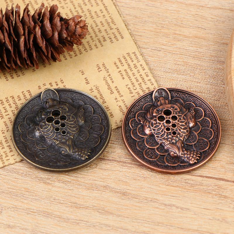 1/2/3/4Pcs Golden Toad Incense Diffuser Incense Stick Holder Metal Zen Lotus Buddha Incense Burner Censer Buddhist Aromatherapy