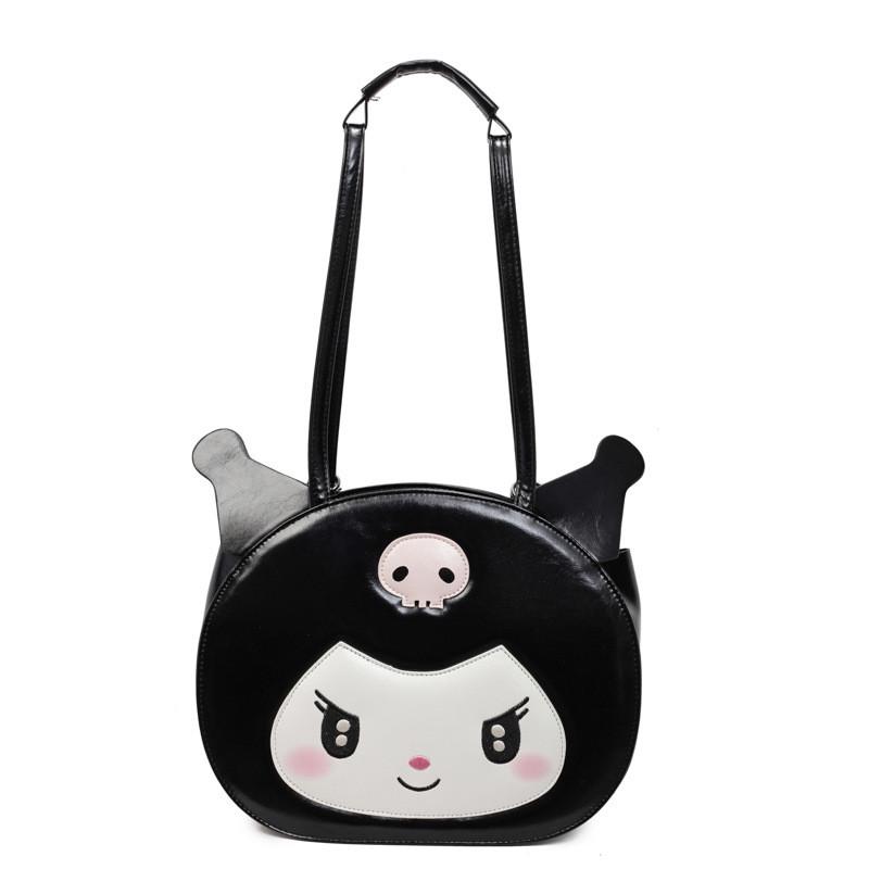 Kuromi Cute Girls Summer Backpack With Macaron Color Pu Material For Daily Use