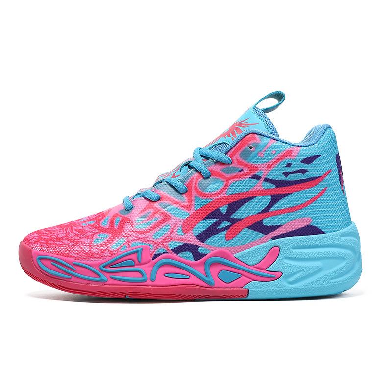 

Модный тренд баскетбольные кроссовки новые молодежные мандариновые утки сетчатые дышащие спортивные кроссовки высокий верх тренировочные ботинки 38