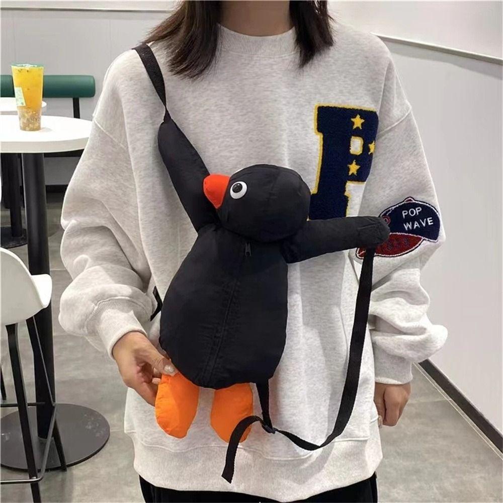Plush Backpack Cartoon Penguin Plush Toy Penguin Plush Bag Shoulder Bag Penguin Plush Backpack