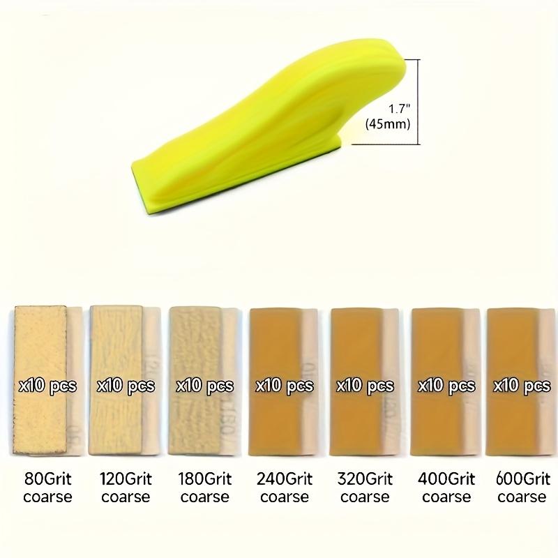 Miniature detail sandpaper kit, handmade sanding blocks for small projects, for wooden crafts, tight space metal finishes