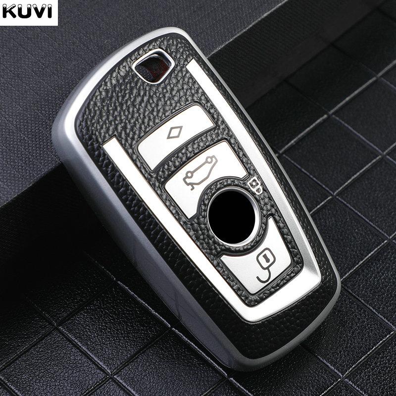 Leather TPU Car Key Case Cover For BMW 1 2 3 4 5 6 7 Series X1 X3 X4 X5 X6 F36 F25 F26 F30 F34 F10 F07 F20 Z10 G30 F15 F16