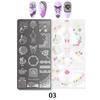Stamping Plates Set Bows Flowers Lace Design Manicures Decoration Metal Plate Transfer Sweet Series Template