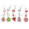 Beautiful Beaded Phone Charm Fruit Chain Keychain Fashion Accessory Bag Pendant Keyring for Phones and Backpacks