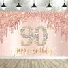 Rose Gold Glücklicher 18. Geburtstag Party Hintergrund Glitzer Diamant Geburtstag Hintergrund Mädchen Süß Geburtstagsparty Banner Fotografie