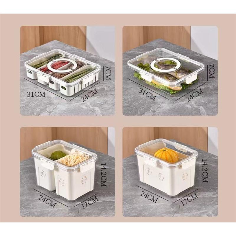 Refrigerator Organizer Food Grade Freshness Special Kitchen Fruit Meat Freezer Storage Organizer