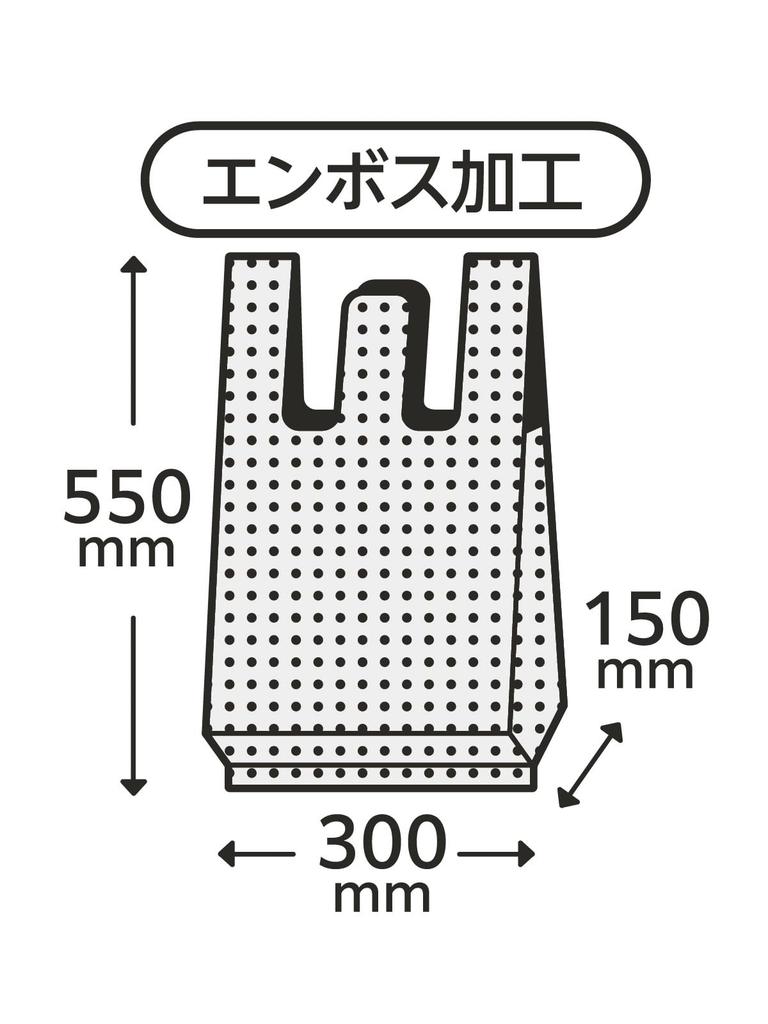 Japax Plastic Bag with Milky Approximately Height 55cm x Width 30cm Depth 15cm x Thickness Easy to Increased Garbage 100 10 Pieces PRH29W Case Sold