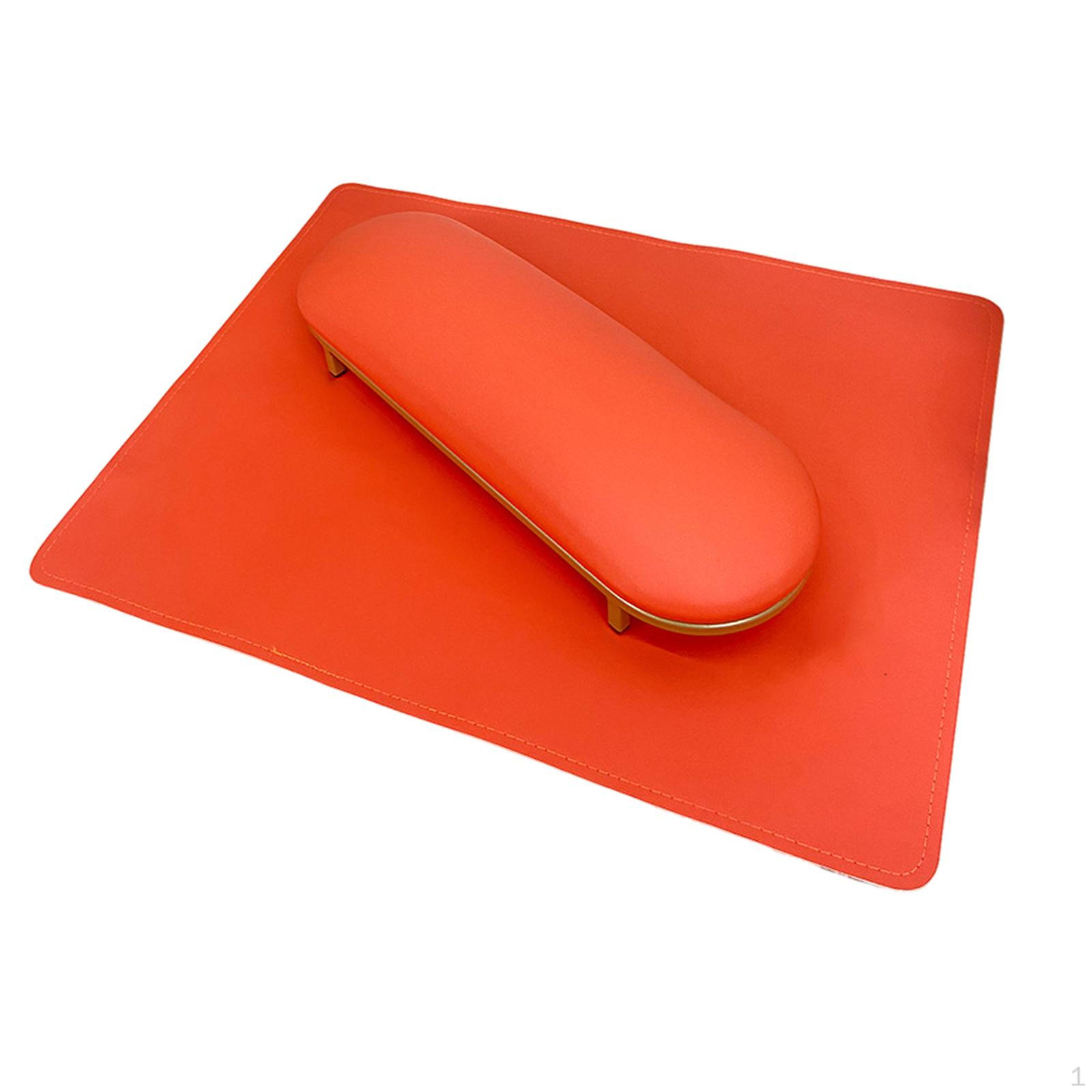 

Nail Art Cushion Mat Set ,Hand Pillow and Mat, Hand Rest for Salon Orange