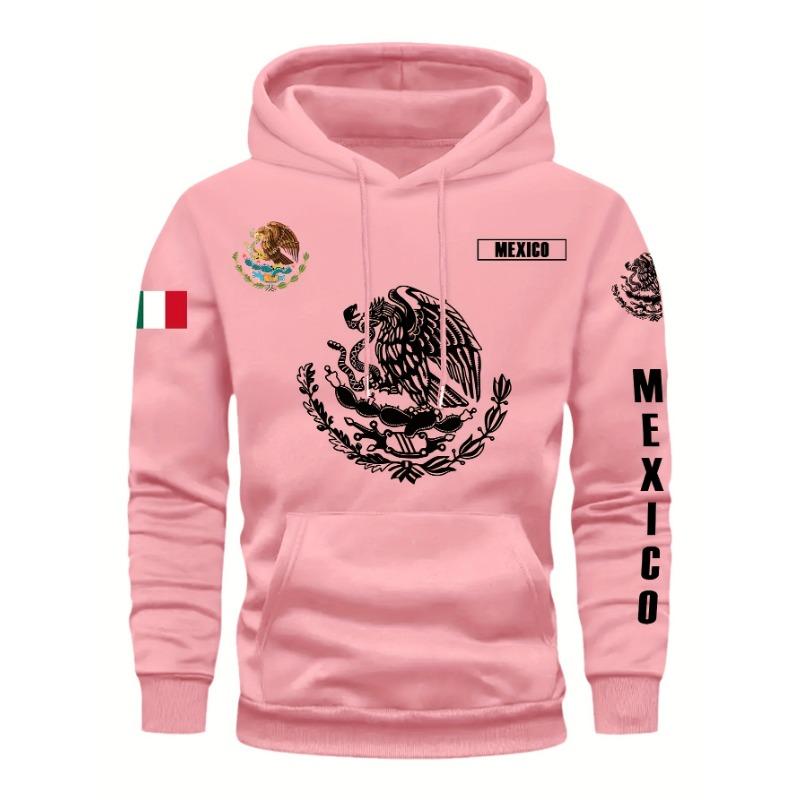 Sweat à capuche Drapeau Mexicain Aigle avec Cactus Pirate Quotidien Extérieur Fitness Sport Décontracté Chaud Automne Hiver Hommes Femmes Haut