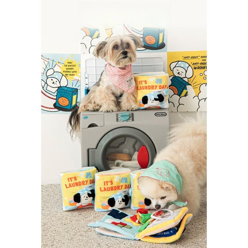 Leaky Food Smell Toy Dog Yellow Book Cute Cloth Book Toy Dog Hide Food Book Pet Toy