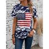 Women's T-Shirts For Women American Flag 3d Print Tops Casual Street Femalewear Summer Oversized T-Shirt Fashion Y2k Clothing