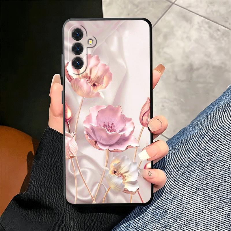 Beautiful Rose Gold Art Soft Phone Case for Samsung A17 A37 A57 A16 A26 A36 A56 A15 A25 A35 A55 A14 A24 A34 A54 A13 A23 A33 A53