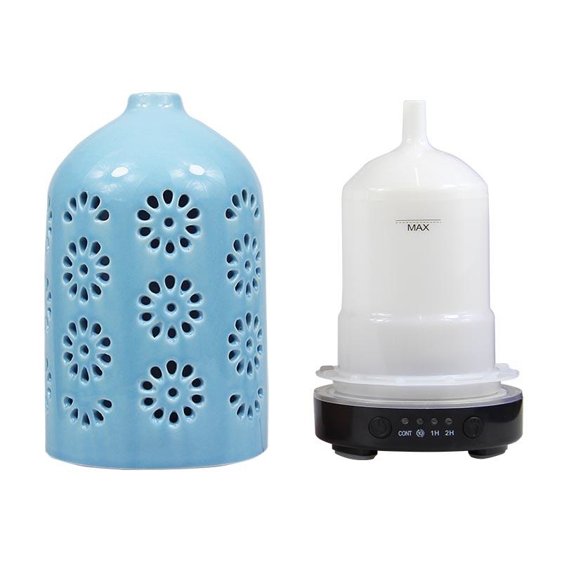 Ceramiczny Ultradźwiękowy Nawilżacz Powietrza Funkcja Czasowa Dyfuzor Aromatu Biurkowy Dyfuzor Olejków Eterycznych Dyfuzor Zapachu do Pomieszczeń ze Światłami