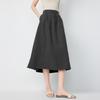 Elva' Island Women's High-Waist A-Line Midi Skirt
