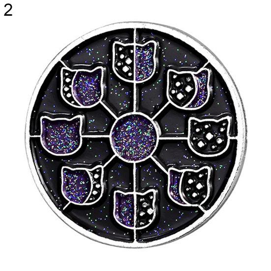 Brooch Pin Lunar Phase Pattern Jewelry Accessories Alloy Moon Phases Enamel Badge for Clothing
