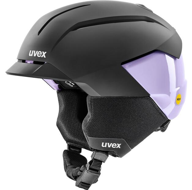 Шлем защитный uvex Levitate MIPS black-lavender matt черный