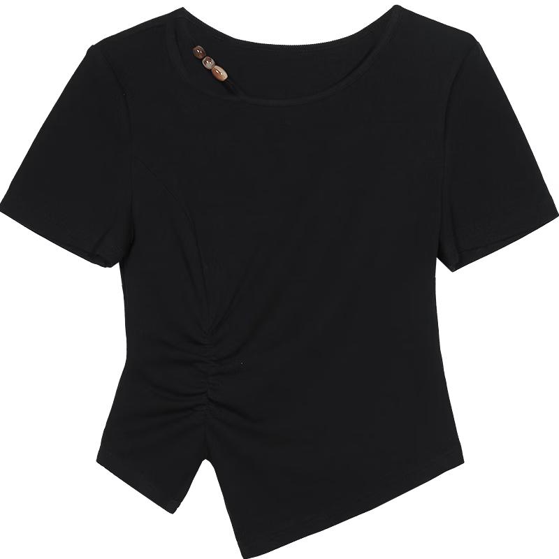 Betu Women s Beaded Hollow Short Sleeve T-shirt S