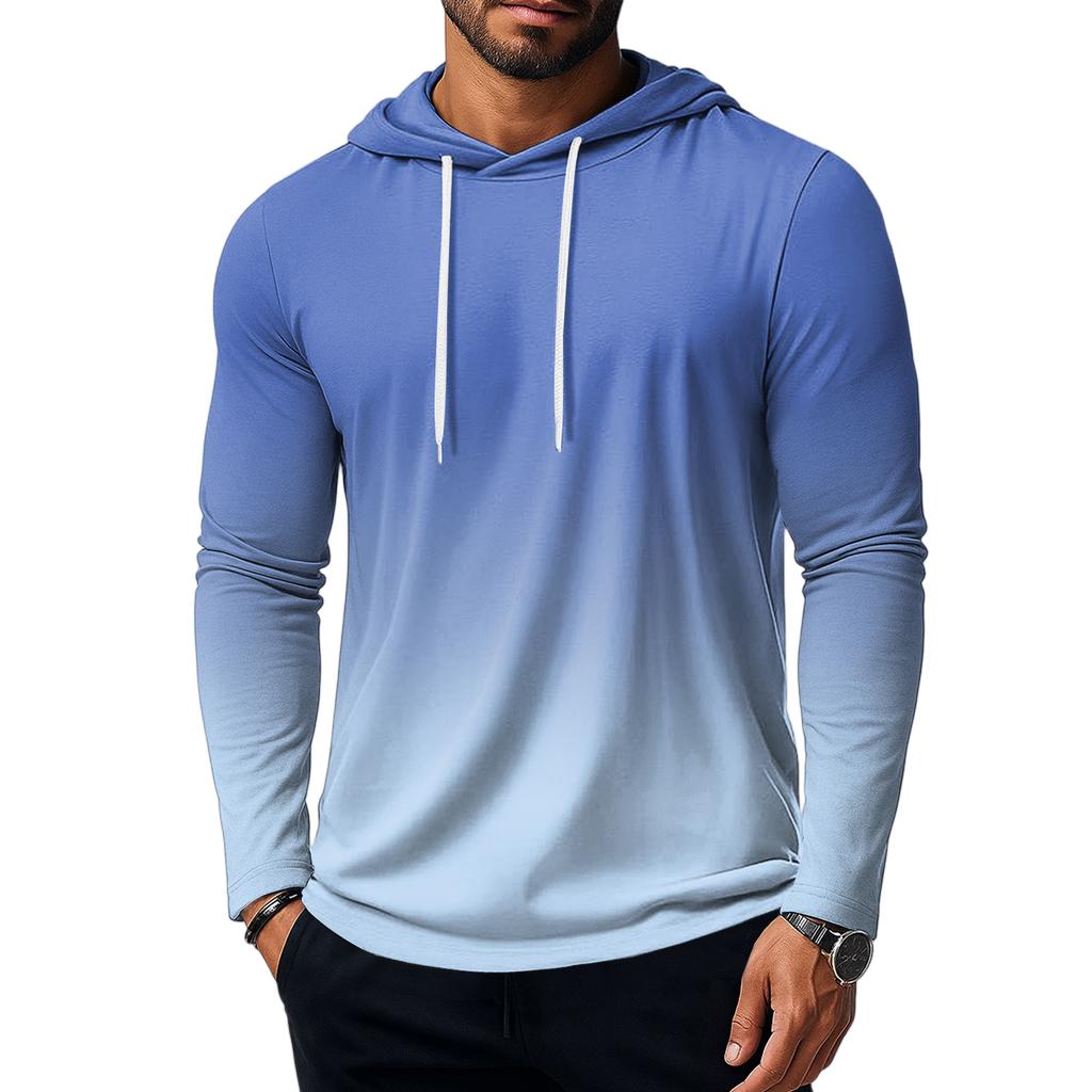 Pánská mikina volné jednobarevné venkovní teplé prodyšné tričko