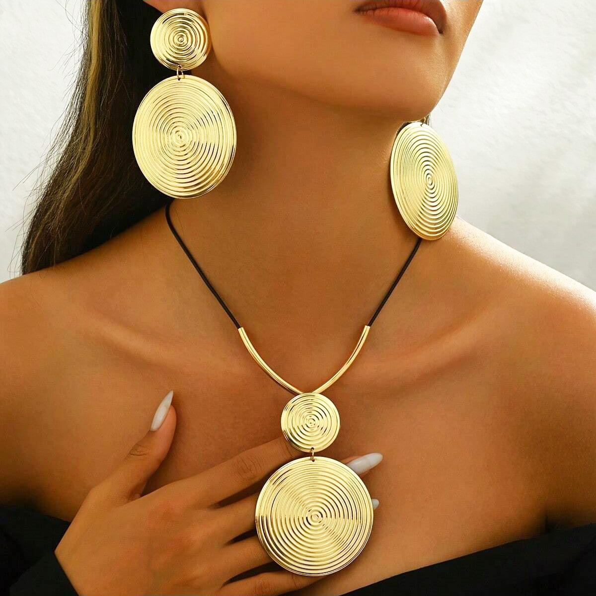 

Модні сережки-кольє для жінок золотий