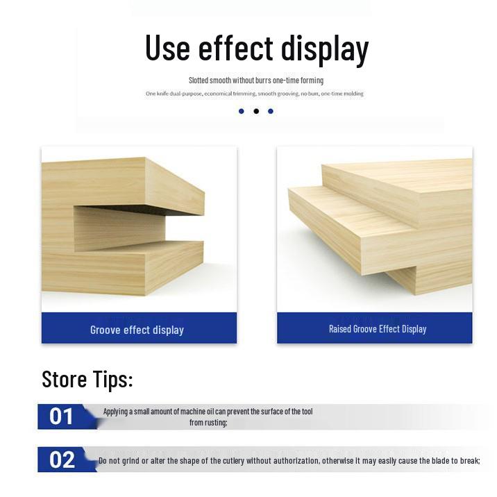 45° T-type Woodworking Tenon Jointing & Slotting Knife Set