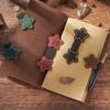 Double-Sided Book Pages Divider Genuine Leather Bookmark Clip Star Magnet Bookmark  Hand Account