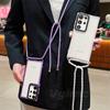 Shockproof  Strap Phone Case For Samsung Galaxy S24 Ultra S23 Plus S22 S21 S20 FE A24 A54 A14 Crossbody Cord Lanyard Clear Cover