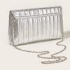 Luxury Envelope Banquet Bags Shiny Metallic PU Evening Clutch Bags High-end Flap Chain Shoulder Bag Women's Wedding Party Purses