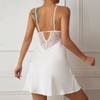 Satin Lace Stitching Loungewear Sexy Suspender Nightdress