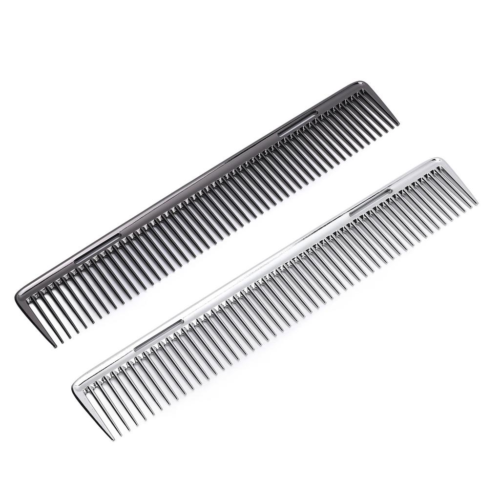 Grzebień fryzjerski Profesjonalny z drobnymi zębami Zapobiega ciepłu Metalowy aluminiowy do salonu Domowego strzyżenia Stylizacji Włosów