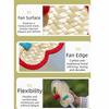 Vintage Portable Fan Flower Shaped Cooling Fan Creative Straw Fan  Home Decor