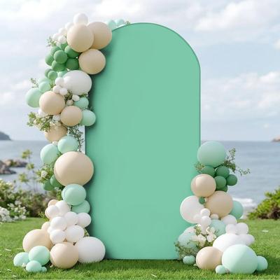 Solid Color Stretchy U-Shaped Backdrop Party Decoration - Semi-Circular Outdoor Arch Fabric Cover