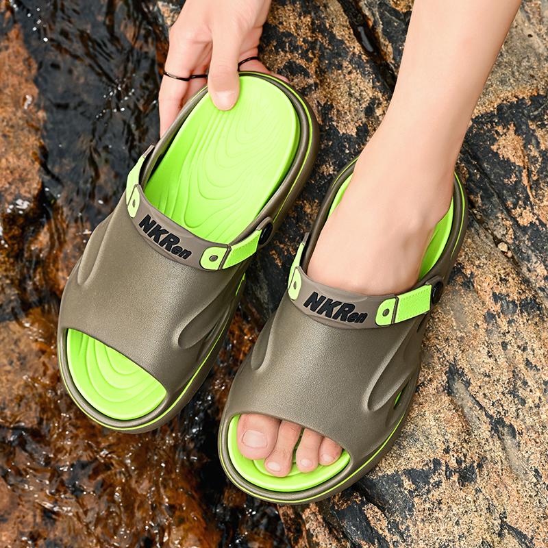 Men Slippers Summer 2024 EVA Comfortable Soft-soled Platform Slides Sandals Men Indoor Outdoor Walking Beach Men Shoes