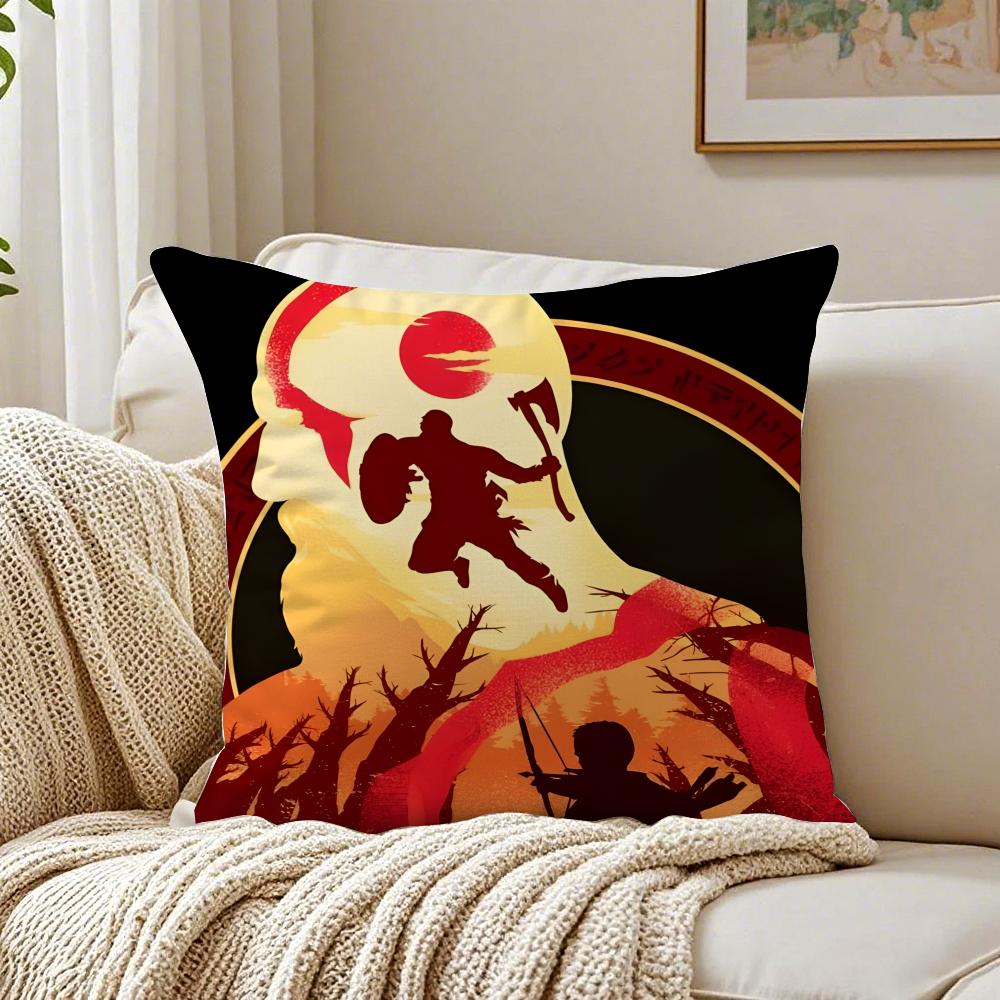 Game Mythological GGod of WWar Cushion Cover Pillowcase Antidustmite Living Room Sofa Decor Cushion Room
