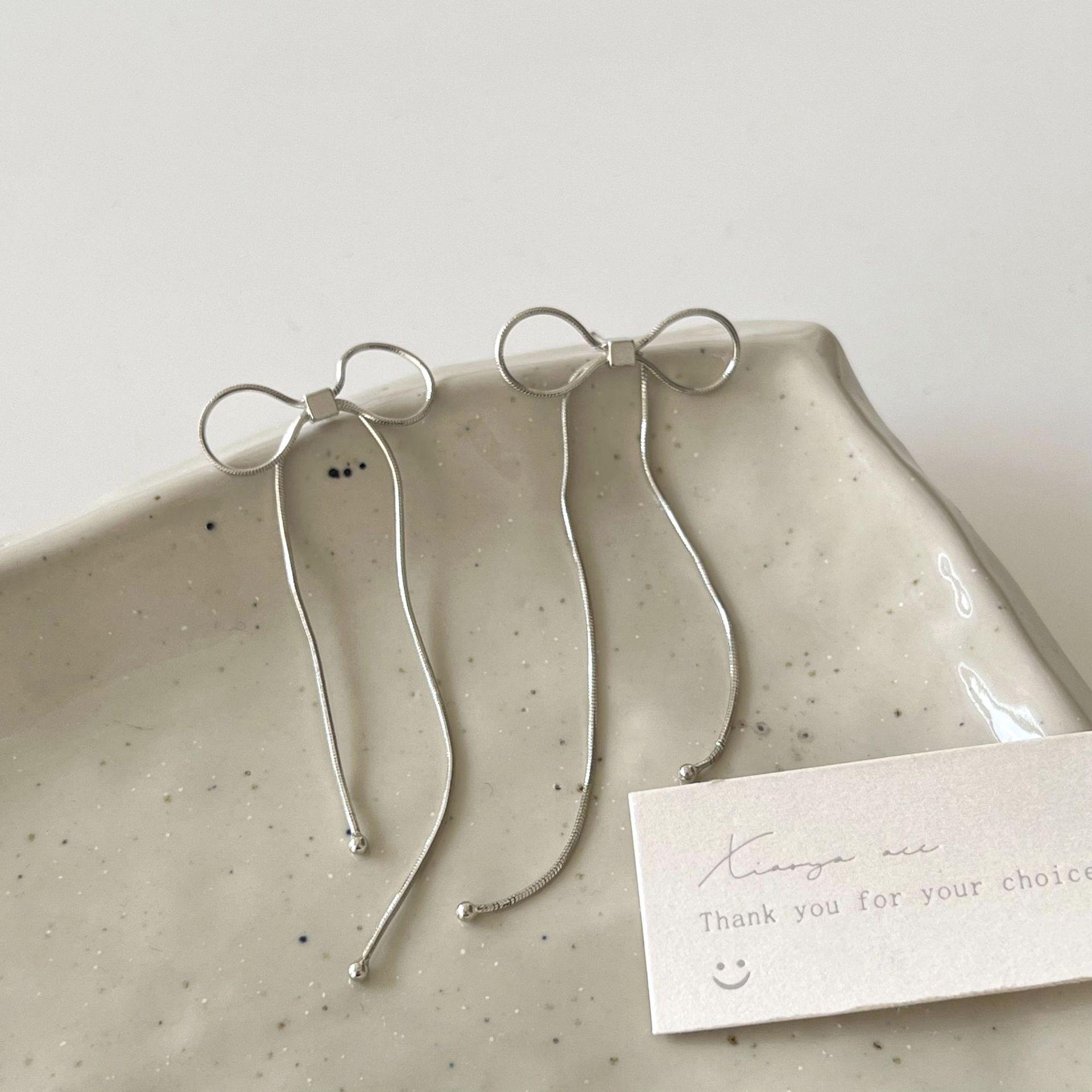 

Серьги-кисточки с милыми бантиками 2022 для женщин - Простые, длинные и милые