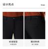 [19% Sheep Wool] Autumn and Winter Thick Business Casual Pants for Men, Middle aged, Solid Color, Elastic Straight Leg Long Pants